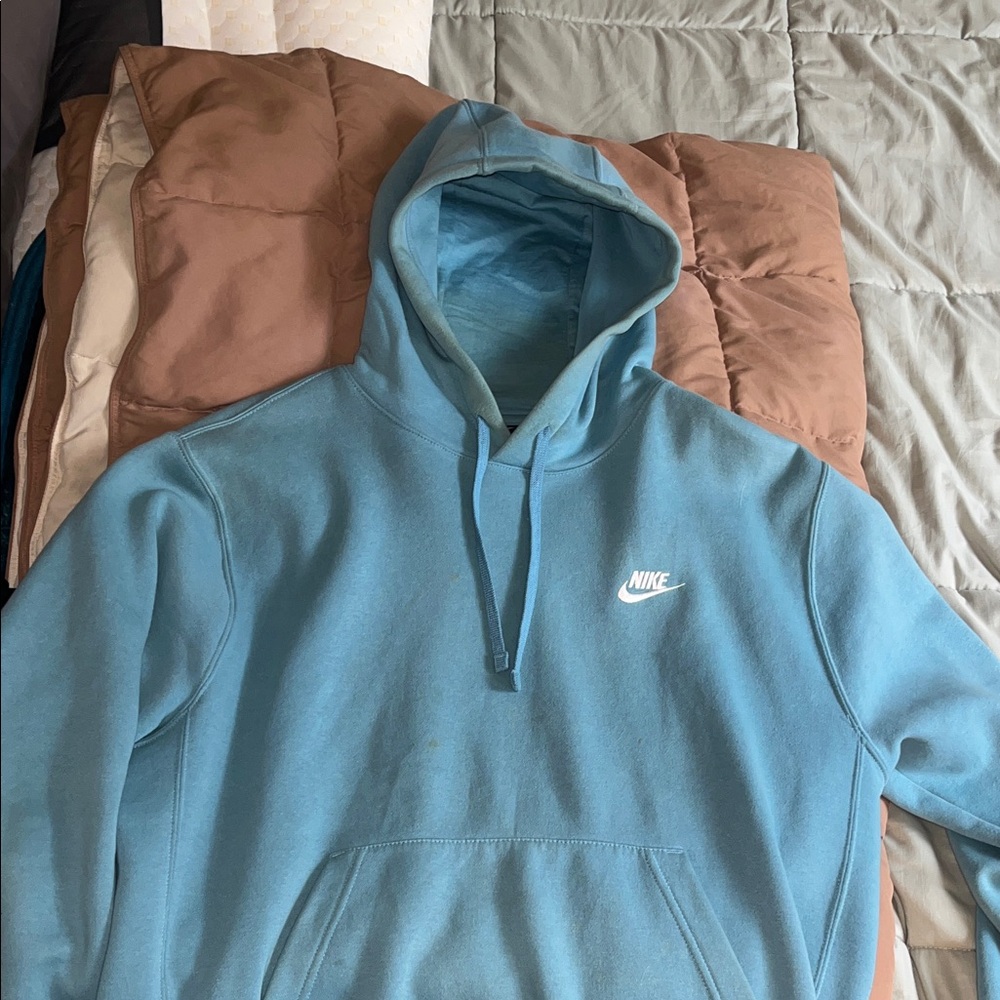 Nike Men's Light Blue Hoodie